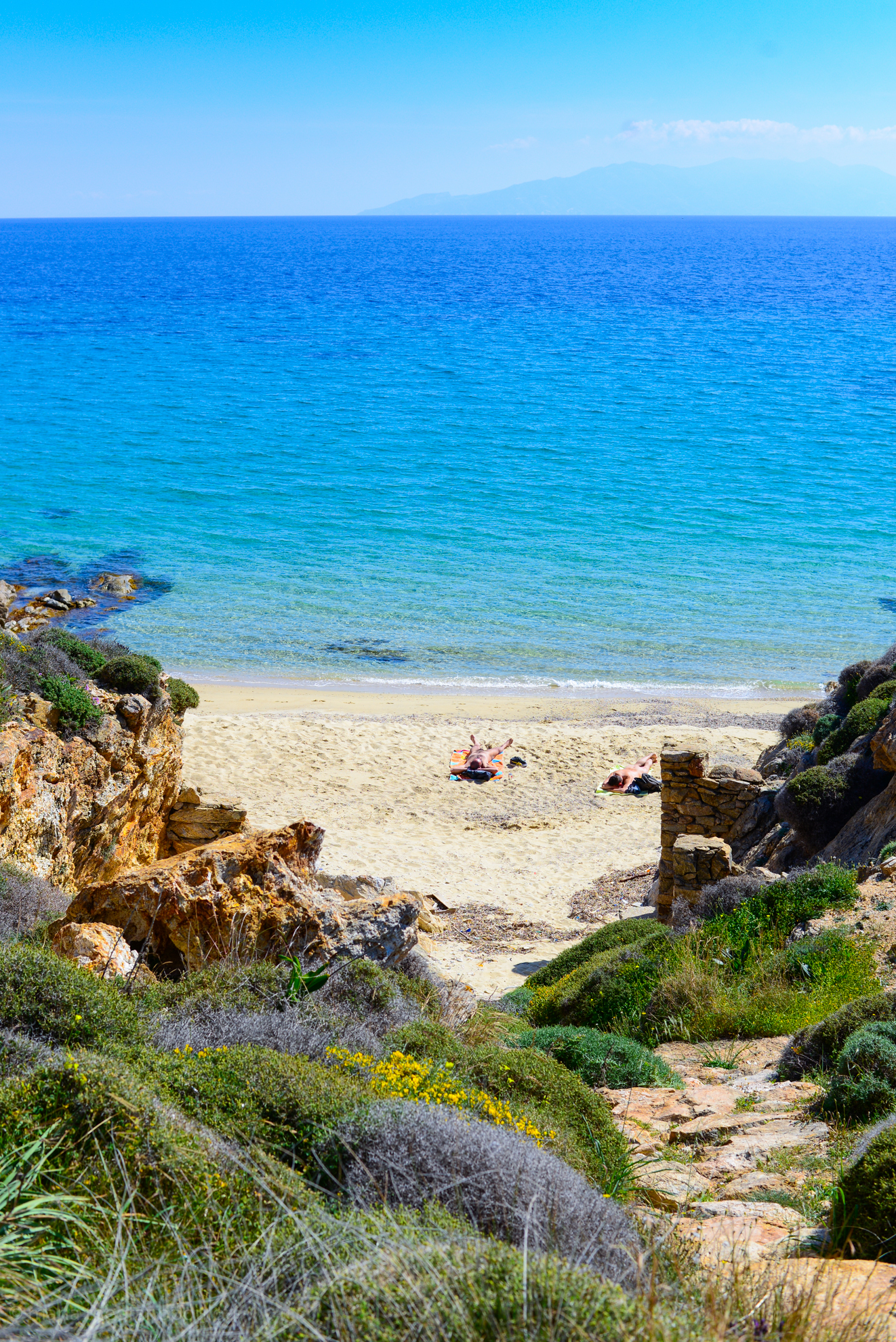 Rhodes, Faliraki nudist beach Mantomata. - YouTube